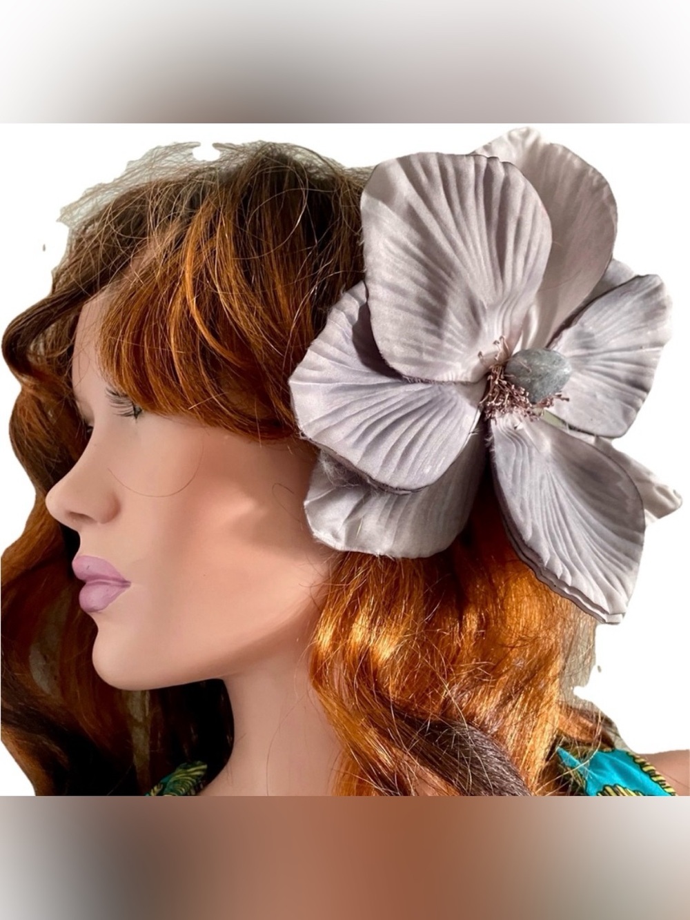 Huge ROCKABILLY Pinup VLV Style Fabric FLORAL HAIR CLIP